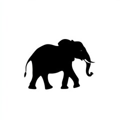 Obraz premium silhouette of an elephant walking