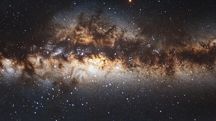 Galaxy with milky way and stars