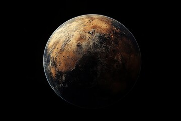 Beautiful planet Mars on a dark background