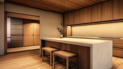 Japandi decor kitchen