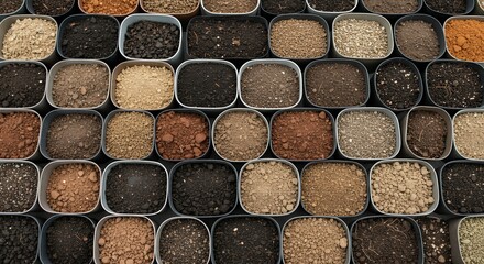 Variety of Soil Types in Pots for Gardening