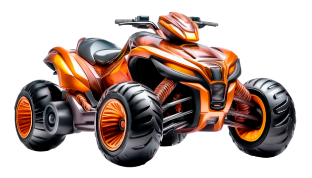 An all-terrain vehicle (ATV),  front view