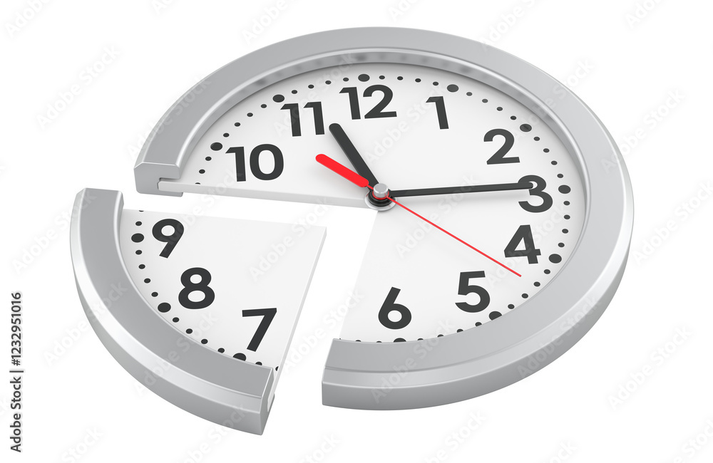 Poster time management, concept. 3d rendering isolated on transparent background