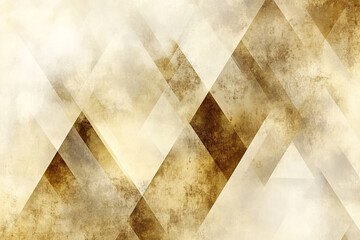 Abstract art featuring geometric shapes in warm tones of brown and beige
