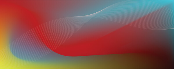 Red wave smooth liquid gradient color vector thin line wavy abstract vector background. abstract glowing wave lines on soft color background 