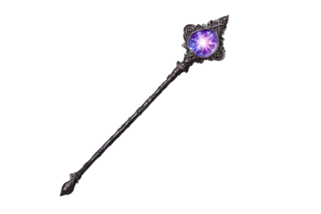 Intricately Designed Mystical Magic Wand with Vintage Charm and Magical Essence Isolated on White Background – Ideal for Fantasy, Witchcraft, and Spellcasting Themes