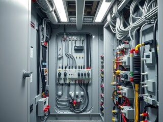 Power Plant Control Panel - Vivid Industrial Interior