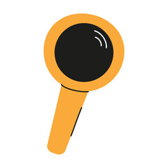 Magnifying glass designed in a simple and modern style for educational purposes