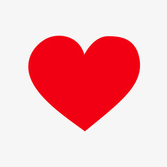 Heart, love, romance or valentine's day red vector icon for apps and websites