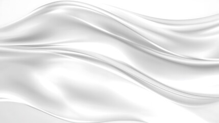 Abstract White Fabric Draped Softly Elegant Background