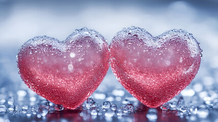 Fototapeta premium Attributes of lovers. Hearts, flowers, candles.