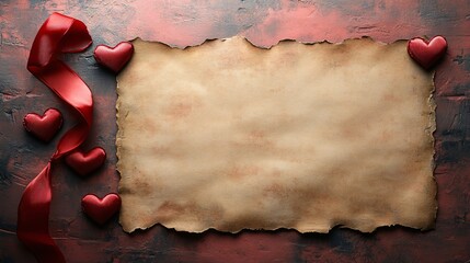 Grunge valentine letter with copy space