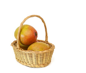 Mango fruits isolated on white background