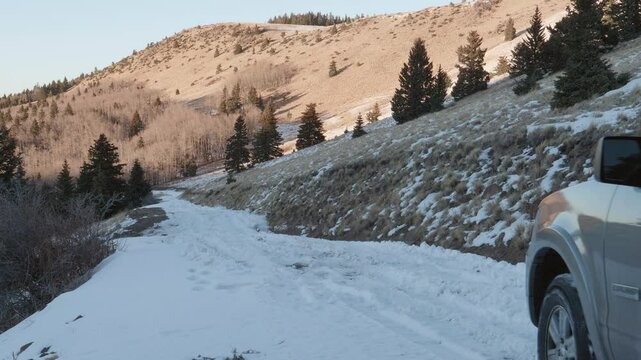 Mount Taylor NM Winter SUV Snow Drive