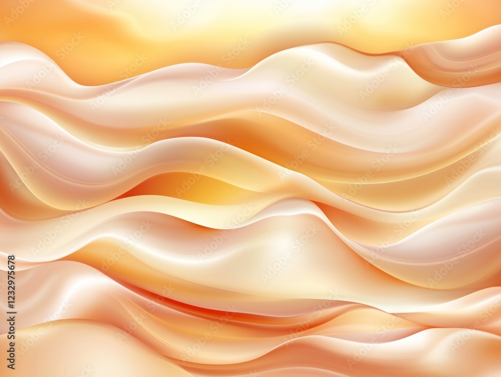Poster golden abstract waves flowing seamlessly creating a luxurious background
