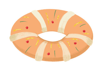 Rosca de reyes, ilustración digital © Karen