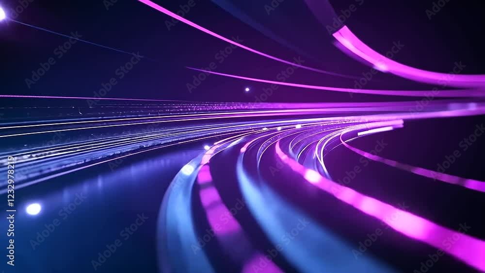 Poster the purple metallic abstract background displays a mesmerizing blend of smooth curves and sharp angl