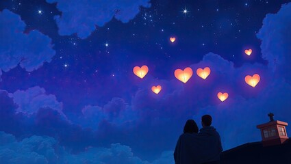 Obraz premium Landscapes with Loving Couples for Valentine's Day: Romantic Moments in Nature That Highlight Your Love and Create an Unforgettable Atmosphere for the Celebration.