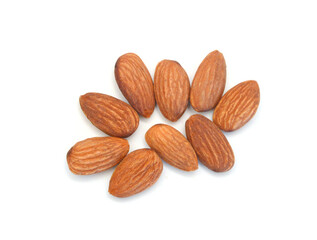 Almonds isolated on white background