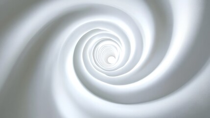 Obraz premium Abstract white spiral vortex tunnel.