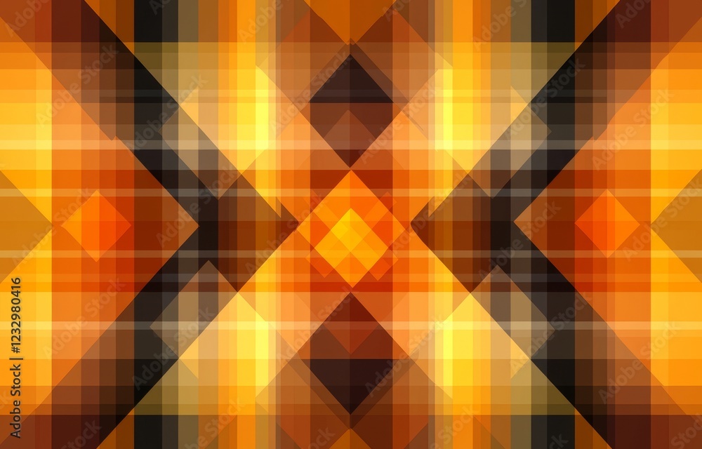 Poster yellow squares wave pattern in halftone form, used as a horizontal background filter