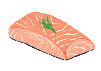 Ilustración de filete de salmón