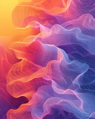Fototapeta premium colorful line waves design background