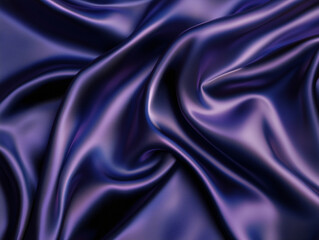 Obraz premium Silk satin fabric in dark blue, purple color. The luxury of premium elegant beauty. 
