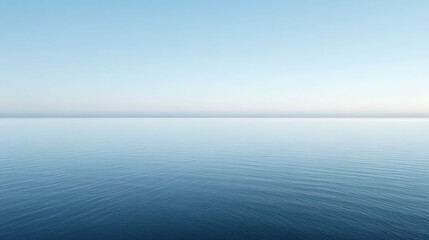 Obraz premium Serene Blue Ocean Meets Tranquil Sky
