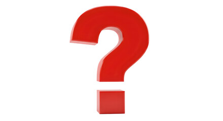 red question mark png, ? isolated on transparent background