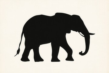 Fototapeta premium silhouette of an elephant walking