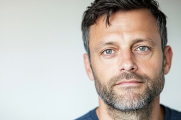 Obraz premium portrait of a man with short dark hair and a beard