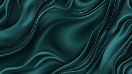 Obraz premium Abstract Teal Silk Drapery Swirling Design