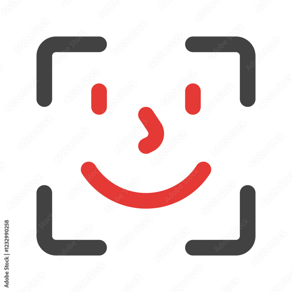 Poster face id flat icon