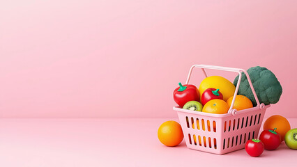 Healthy Food Basket or Fresh Produce Basket