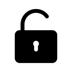 unlock glyph icon