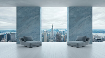 Modern Minimalist Apartment with Stunning City View in New York