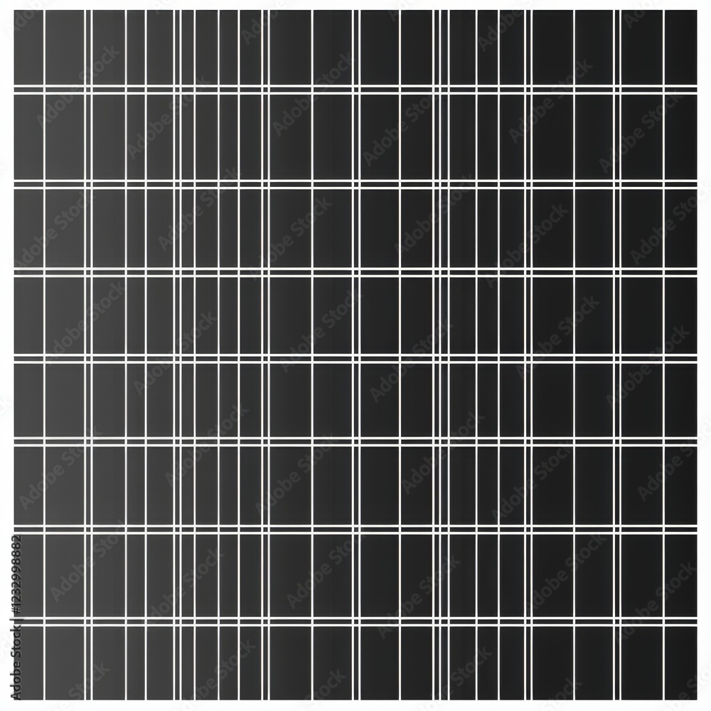 Poster the structure comprises gray and black vertical and horizontal elements, showcasing intricate detail