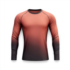 Long-sleeve thermal running shirt with a sleek fit, centered on a clean white background