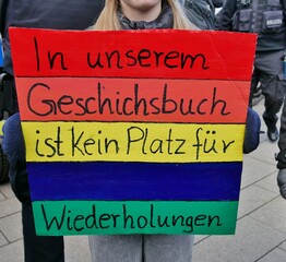 Menschenkette gegen Rechts in Hamburg 31.01.2025