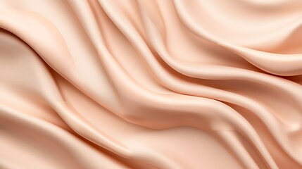 Fototapeta premium Soft Peach Fabric Draped in Gentle Waves