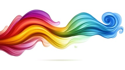 Fototapeta premium Colorful flowing wave abstract design art