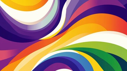 Abstract Colorful Swirling Wave Design Background