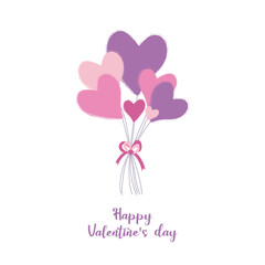 Happy Valentine's Day card, greeting card, hearts, love, love day, be my valentine