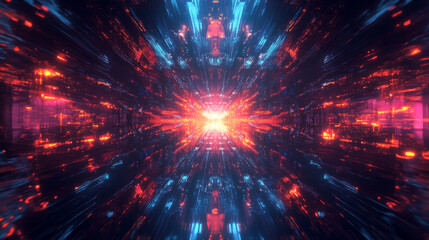 Naklejka premium 360 degree full panorama environment map of dark road highway underground tunnel with lights 3d render illustration hdri hdr vr virtual reality. 3D Illustration