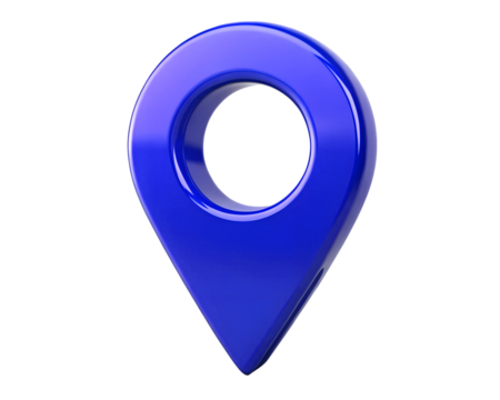 blue map pointer isolated on white background. Transparent PNG - Powered by Adobe