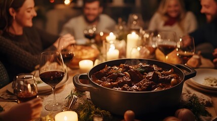Celebration of Beef Bourguignon with Family and Friends