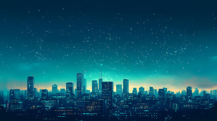 Obraz premium nostalgic evening horizons skyline