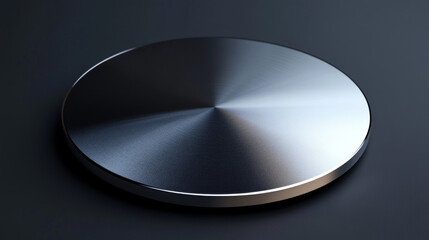round abstract curve shape with metal steel surface and reflections 3d render illustration
