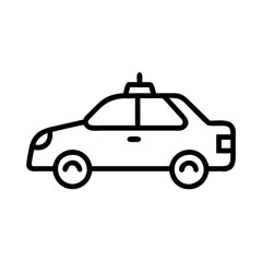 Police Car Icon for Law Enforcement and Security Themes